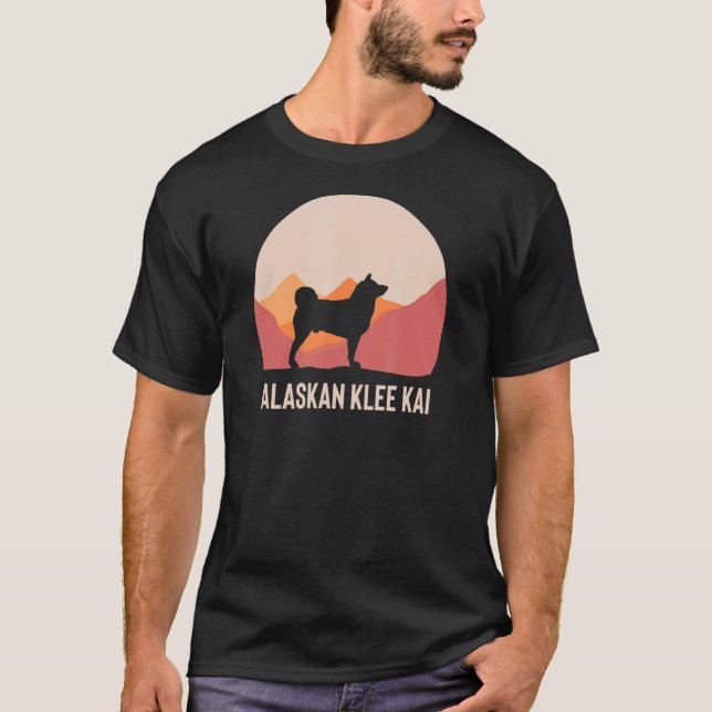 Alaska Klee Kai Mountain för Hundälskare T Shirt (Framsida)