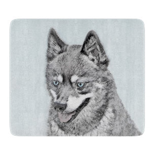 Alaska Klee Kai Painting - Cute Original Hund Art