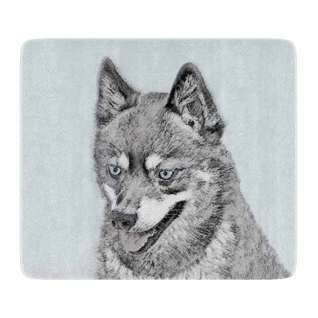 Alaska Klee Kai Painting - Cute Original Hund Art (Framsidan)