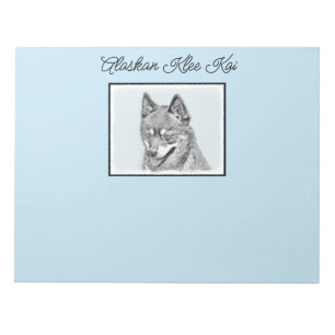 Alaska Klee Kai Painting - Cute Original Hund Art Anteckningsblock