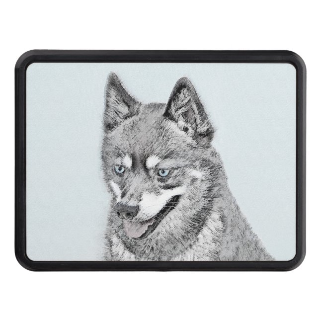 Alaska Klee Kai Painting - Cute Original Hund Art Dragkroksskydd (Framsidan)