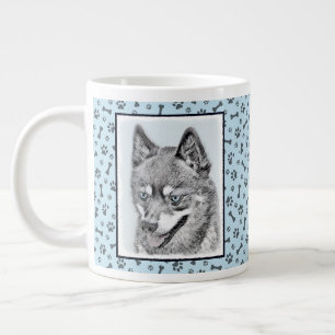 Alaska Klee Kai Painting - Cute Original Hund Art Jumbo Mugg