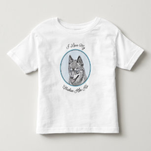 Alaska Klee Kai Painting - Cute Original Hund Art T Shirt