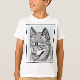 Alaska Klee Kai Painting - Cute Original Hund Art T Shirt