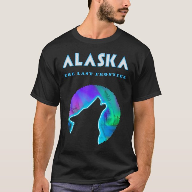 Alaska krypa vildvarg för fullmåne t shirt (Framsida)