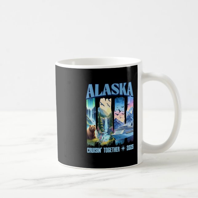 Alaska-kryssning 2025 Matchande familj vänner grup Kaffemugg (Höger)