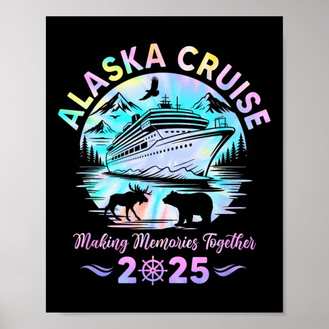 Alaska-kryssning 2025 Matchande familjevänner Grup Poster (Framsidan)