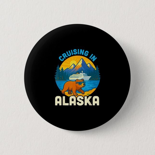 Alaska Kryssning 2025 Rolig Design Barn Pojkar Fli Knapp (Framsida)