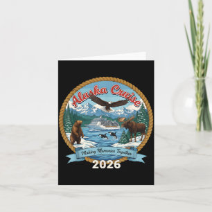 Alaska-kryssning 2026 Matchande vänner och familj Kort
