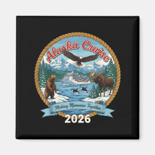 Alaska-kryssning 2026 Matchande vänner och familj Magnet