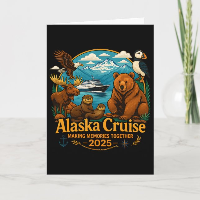 Alaska-kryssning för familjen som matchar Alaskan- Kort (Framsida)