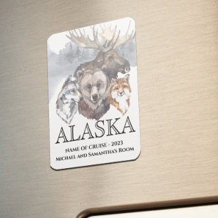 Alaska Kryssning Kryssning Djur Björn Varg Älg Magnet