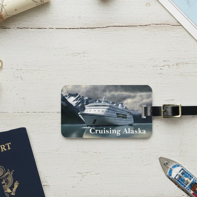 Alaska kryssning Kryssningsfartyg på Ocean Bagagebricka (Skapare uppladdad)