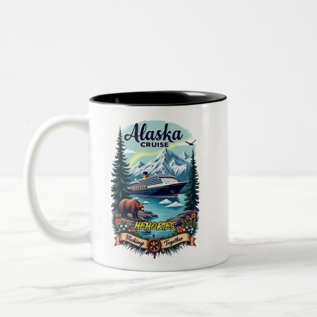 Alaska Kryssning Matchande Familj Vänner Present M Två-Tonad Mugg (Vänster)