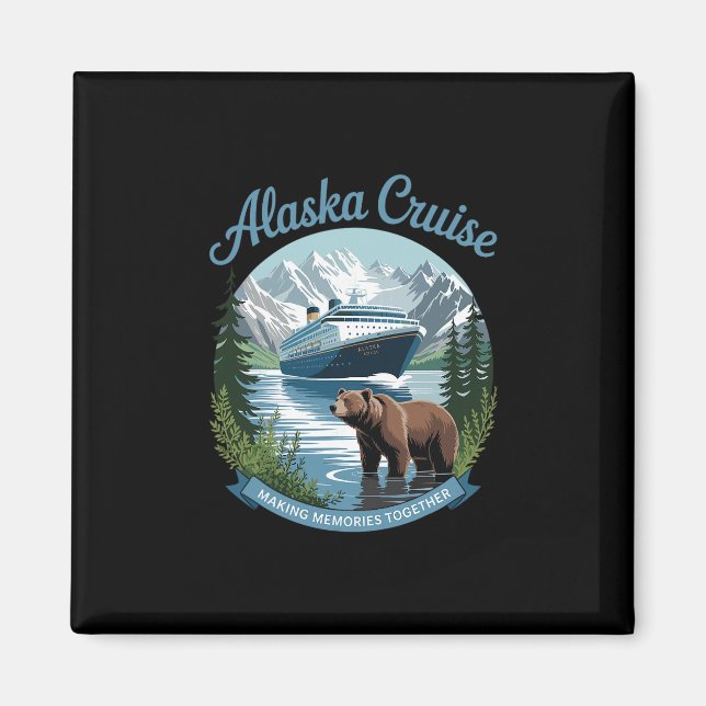 Alaska-kryssning som gör minnen tillsammans sommar magnet (Framsidan)