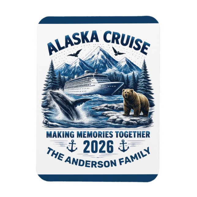 Alaska kryssningsfartyg hyttmagnet magnet (Vertikal)