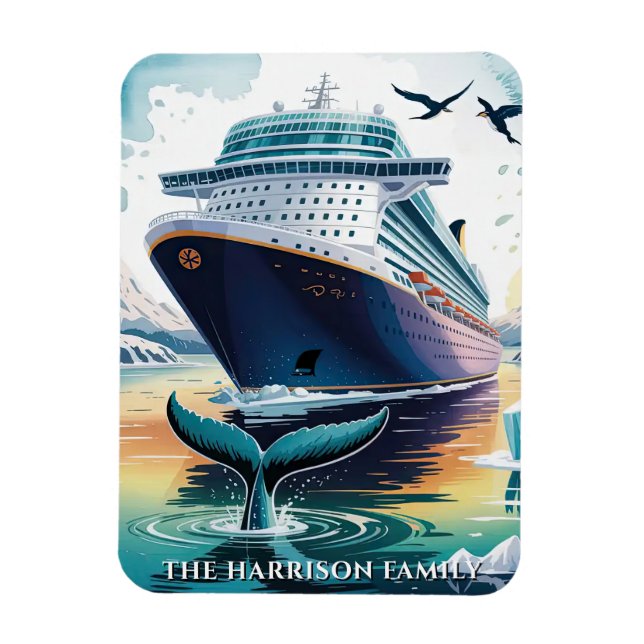 Alaska kryssningsfartyg hyttrum magnet (Vertikal)