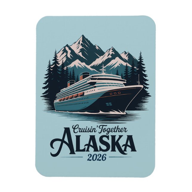 Alaska kryssningsfartyg hyttrum magnet (Vertikal)