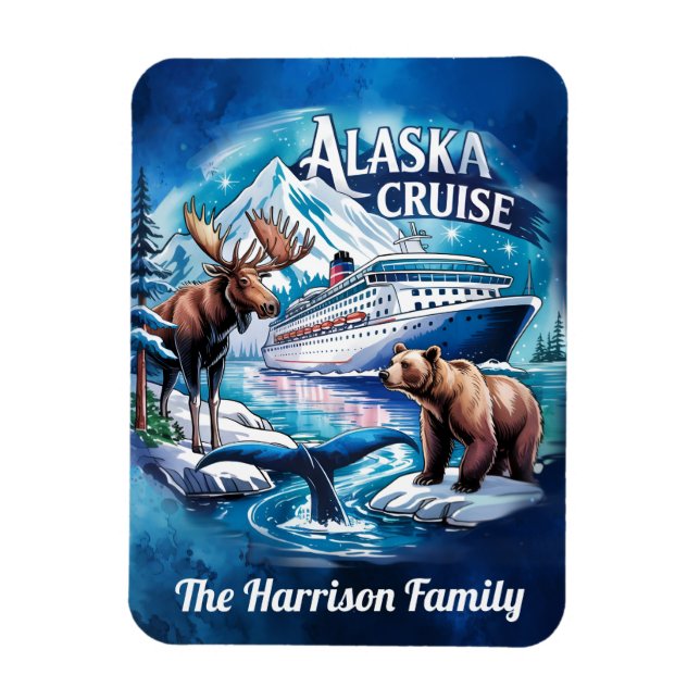 Alaska kryssningsfartyg hyttrum magnet (Vertikal)