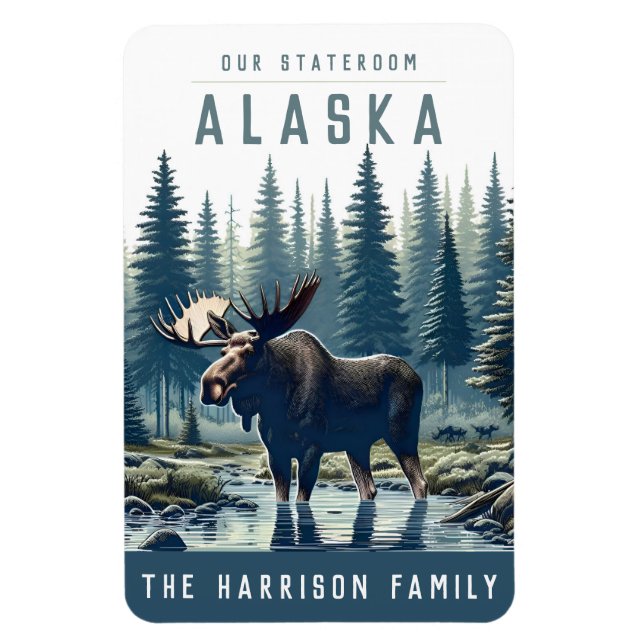 Alaska kryssningsfartyg hyttrum magnet (Vertikal)