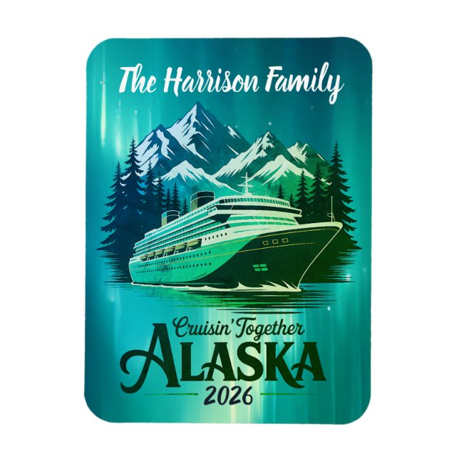 Alaska kryssningsfartyg hyttrum magnet (Vertikal)