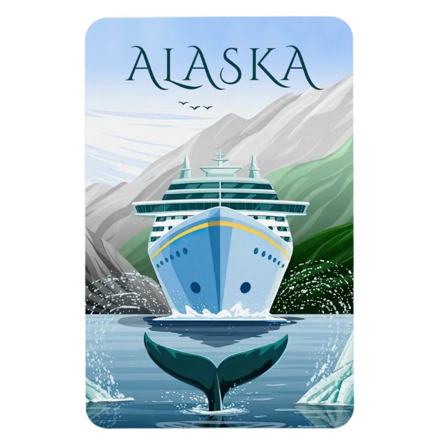 Alaska kryssningsfartyg hyttrum magnet (Vertikal)