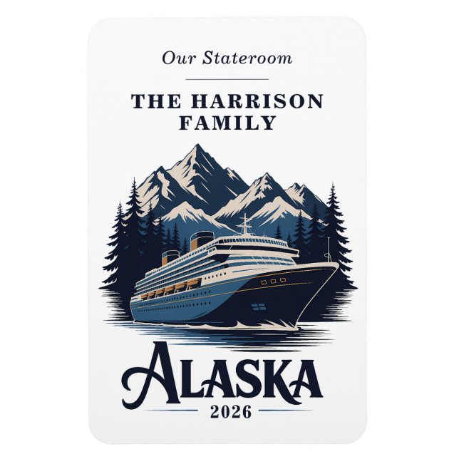 Alaska kryssningsfartyg stateroom magnet (Vertikal)