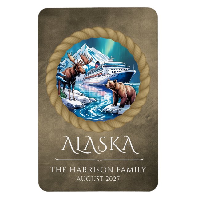 Alaska kryssningsfartyg stateroom magnet (Vertikal)