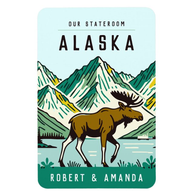 Alaska kryssningsfartyg stateroom magnet (Vertikal)