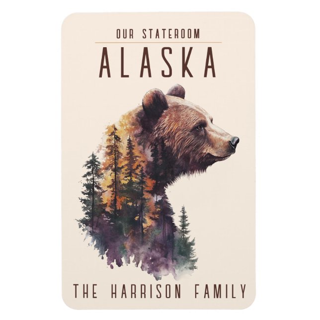Alaska kryssningsfartyg stateroom magnet (Vertikal)