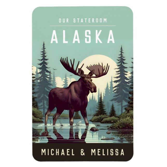 Alaska kryssningsfartyg stateroom magnet (Vertikal)