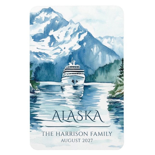 Alaska kryssningsfartyg stateroom magnet (Vertikal)