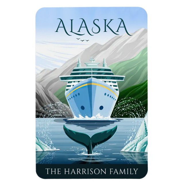 Alaska kryssningsfartyg stateroom magnet (Vertikal)