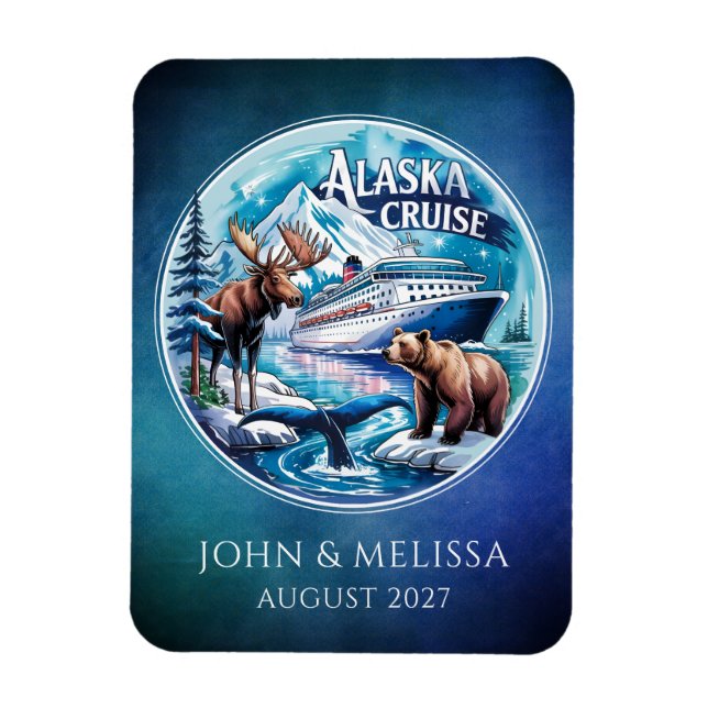 Alaska kryssningsfartyg stateroom magnet (Vertikal)