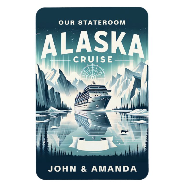 Alaska kryssningsfartyg stateroom magnet (Vertikal)