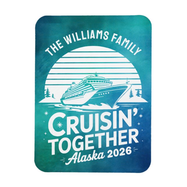 Alaska kryssningsfartyg stateroom magnet (Vertikal)