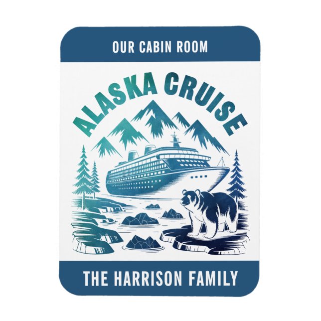 Alaska kryssningsfartyg stateroom magnet (Vertikal)