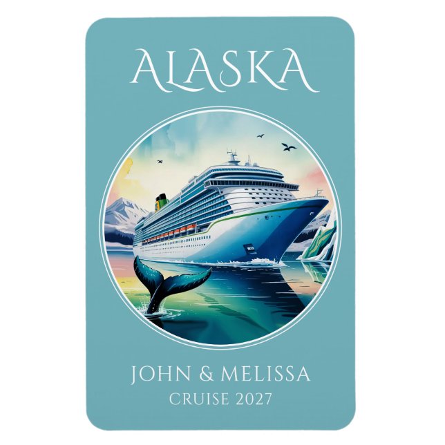 Alaska kryssningsfartyg stateroom magnet (Vertikal)