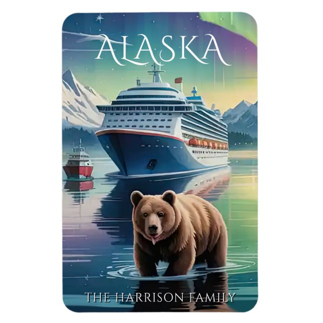 Alaska kryssningsfartyg stateroom magnet (Vertikal)