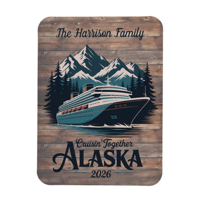 Alaska kryssningsfartyg stateroom magnet (Vertikal)
