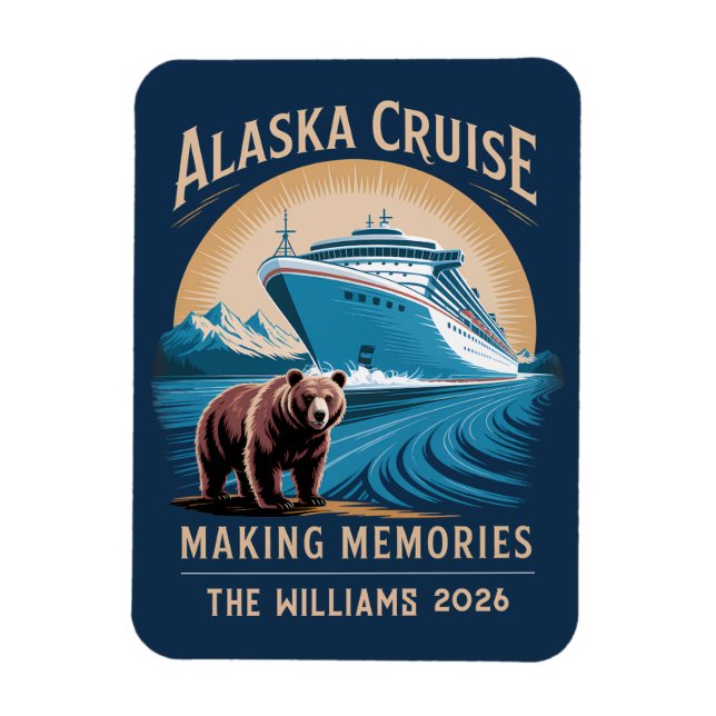 Alaska kryssningsfartyg stateroom magnet (Vertikal)