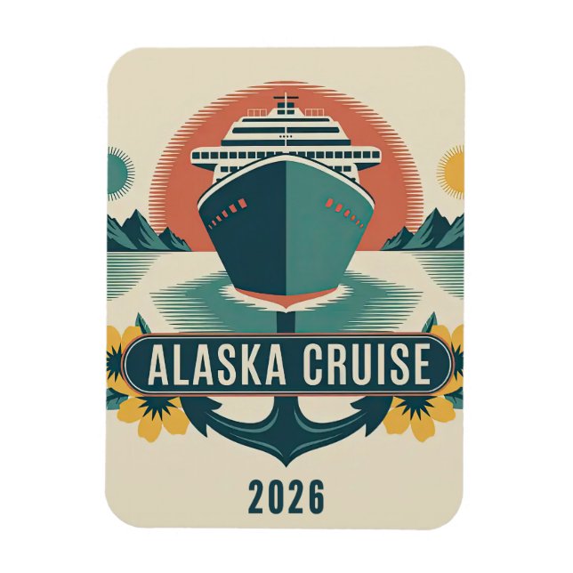 Alaska kryssningsfartyg stateroom-magnet magnet (Vertikal)