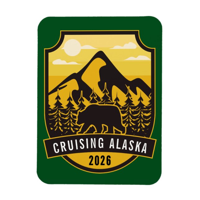 Alaska kryssningsfartyg stateroom-magnet magnet (Vertikal)