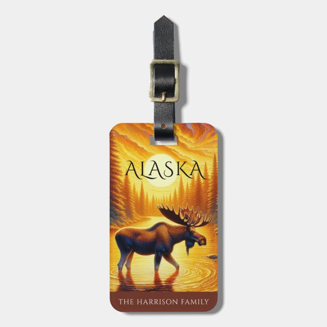 Alaska kryssningsfartygs bagagetikett bagagebricka (Vertikal Framsida)