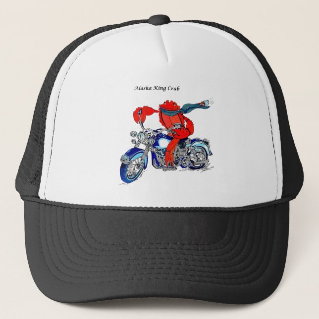Alaska Kung Crab på motorcykel Keps (Framsida)