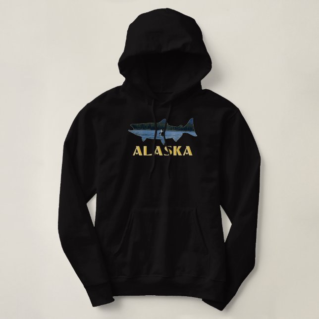 Alaska Kung Salmon Fishing Vacation Fisherman Orca T Shirt (Design framsida)