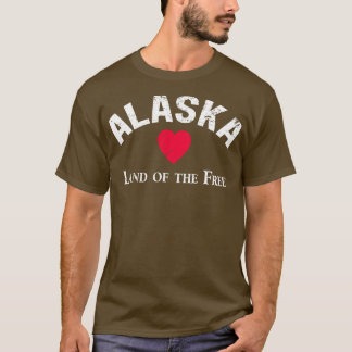 Alaska LAND DEN FRIA Distressen T Shirt
