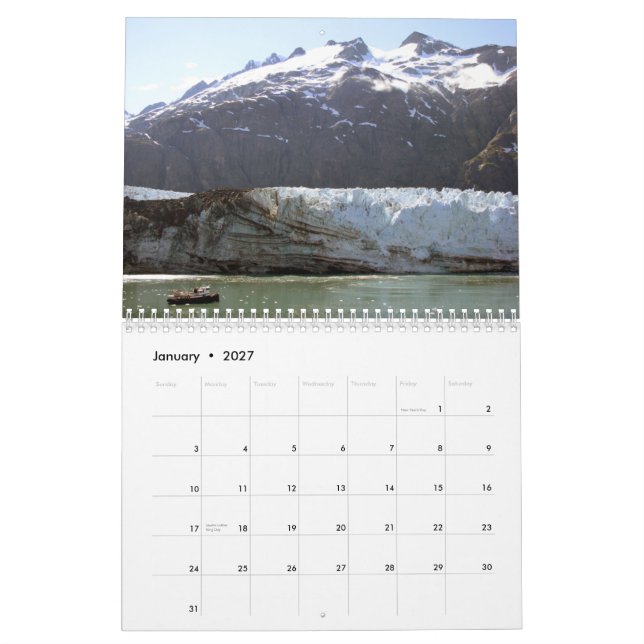 Alaska landskapkalender kalender (Jan 2027)