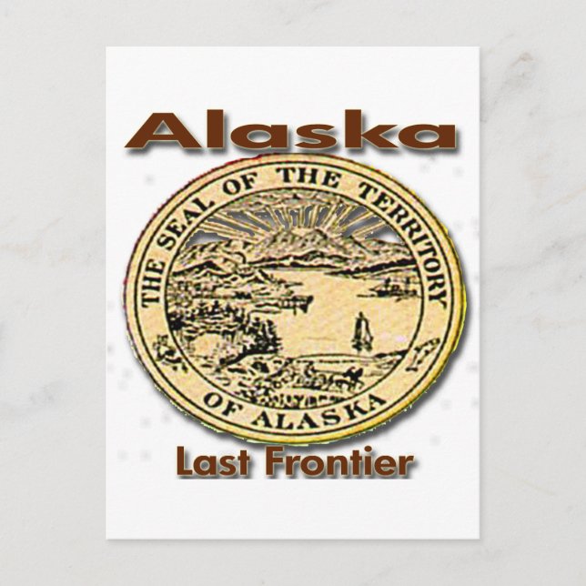 Alaska Last Frontier State Seal Vykort (Framsida)