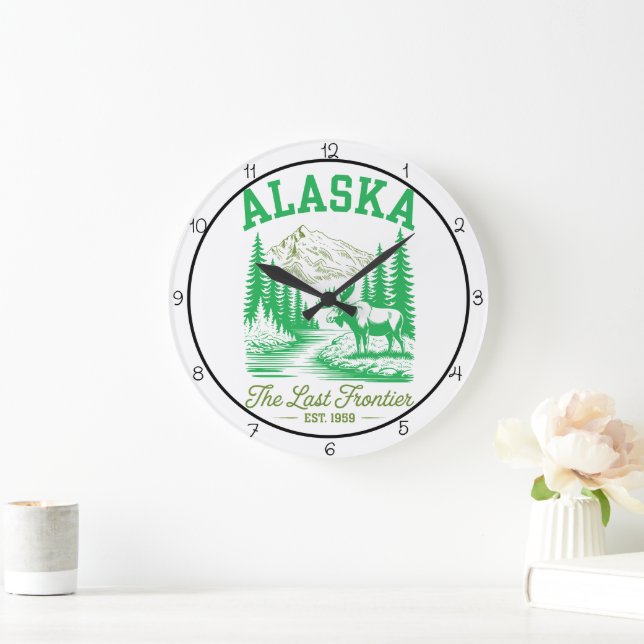 Alaska Last Frontier Timepiece Stor Klocka (Hem)